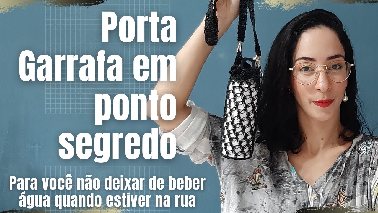 Porta Garrafa em ponto segredo | Crochê com Café