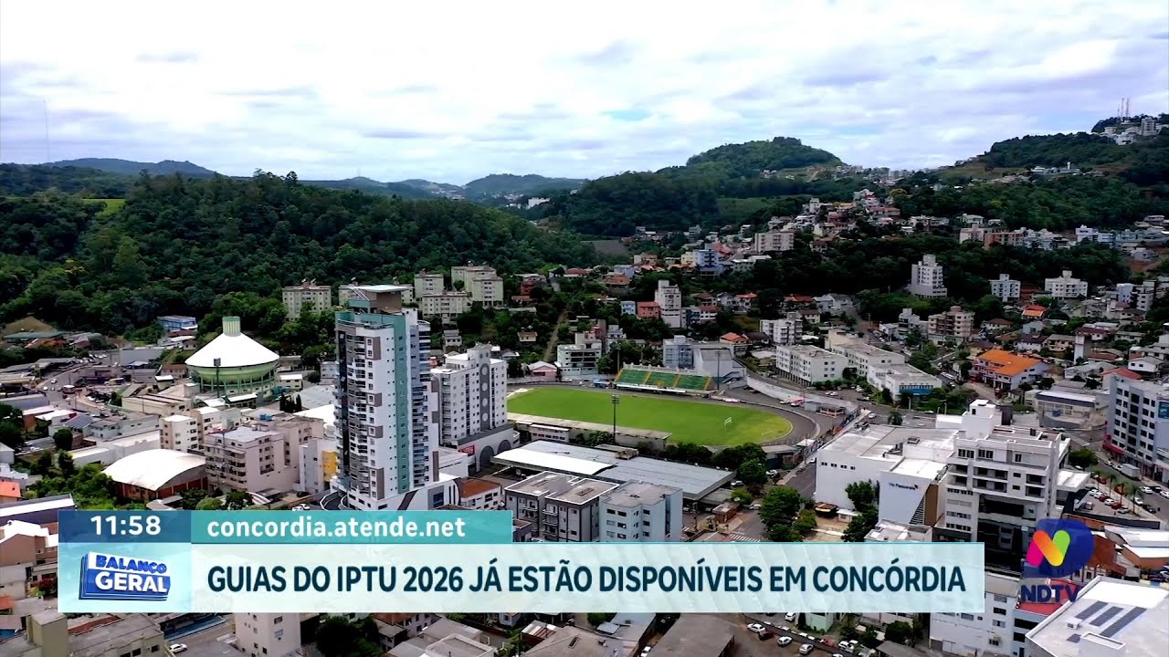 Guias do IPTU 2026 j&aacute; est&atilde;o dispon&iacute;veis para contribuintes de Conc&oacute;rdia