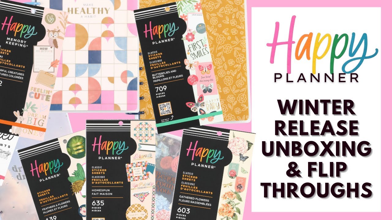THE HAPPY PLANNER WINTER COLLECTION UNBOXING & FLIP THROUGHS