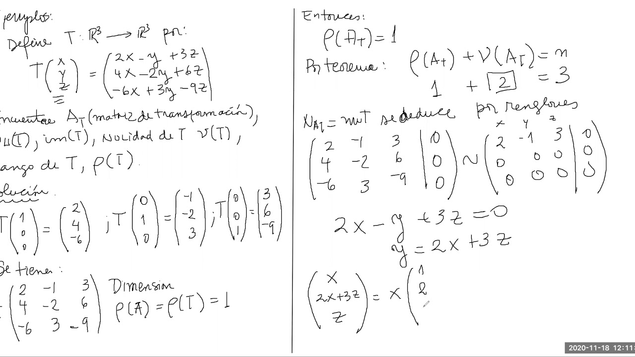 Transformaciones lineales Inyectivas, epiyectivas, biyectivas