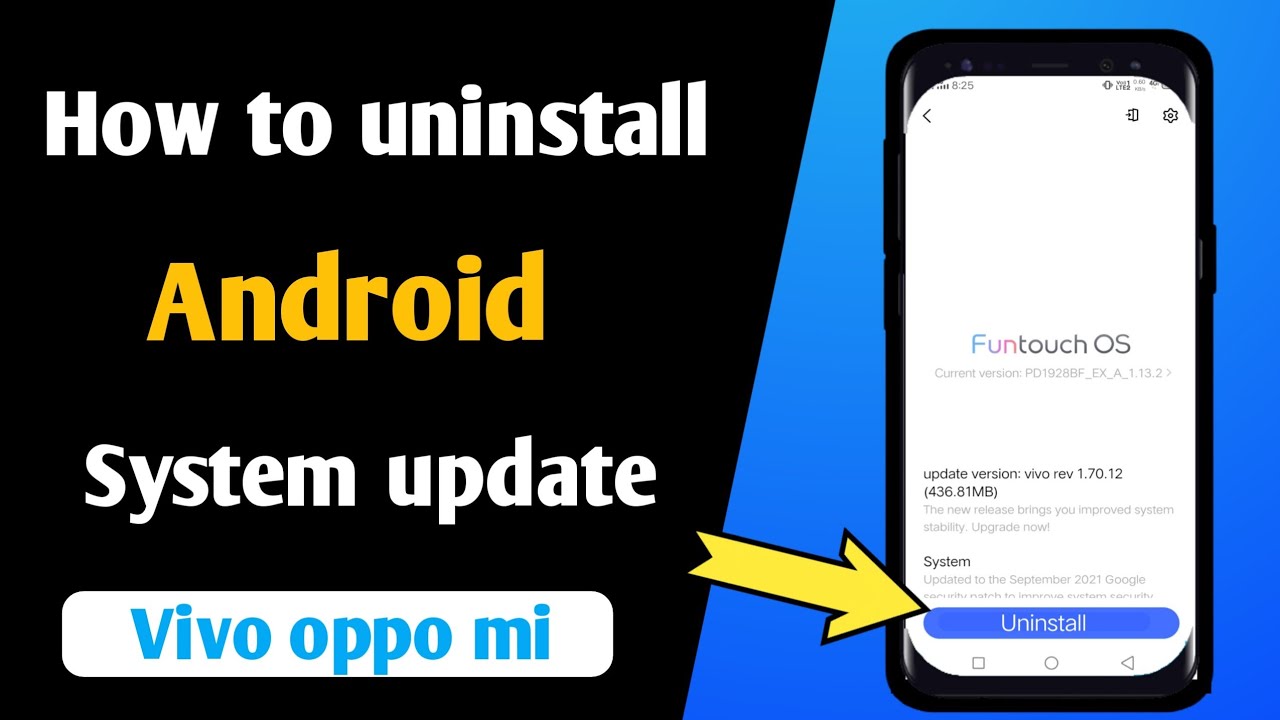 how to uninstall system update | how to downgrade android 11 to 10 vivo