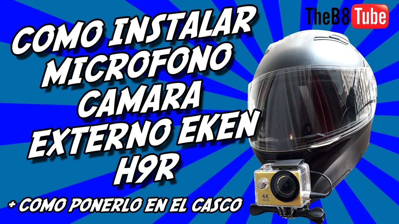 Instala un MICROFONO EXTERNO Camara EKEN H9r  + Instalación en Casco