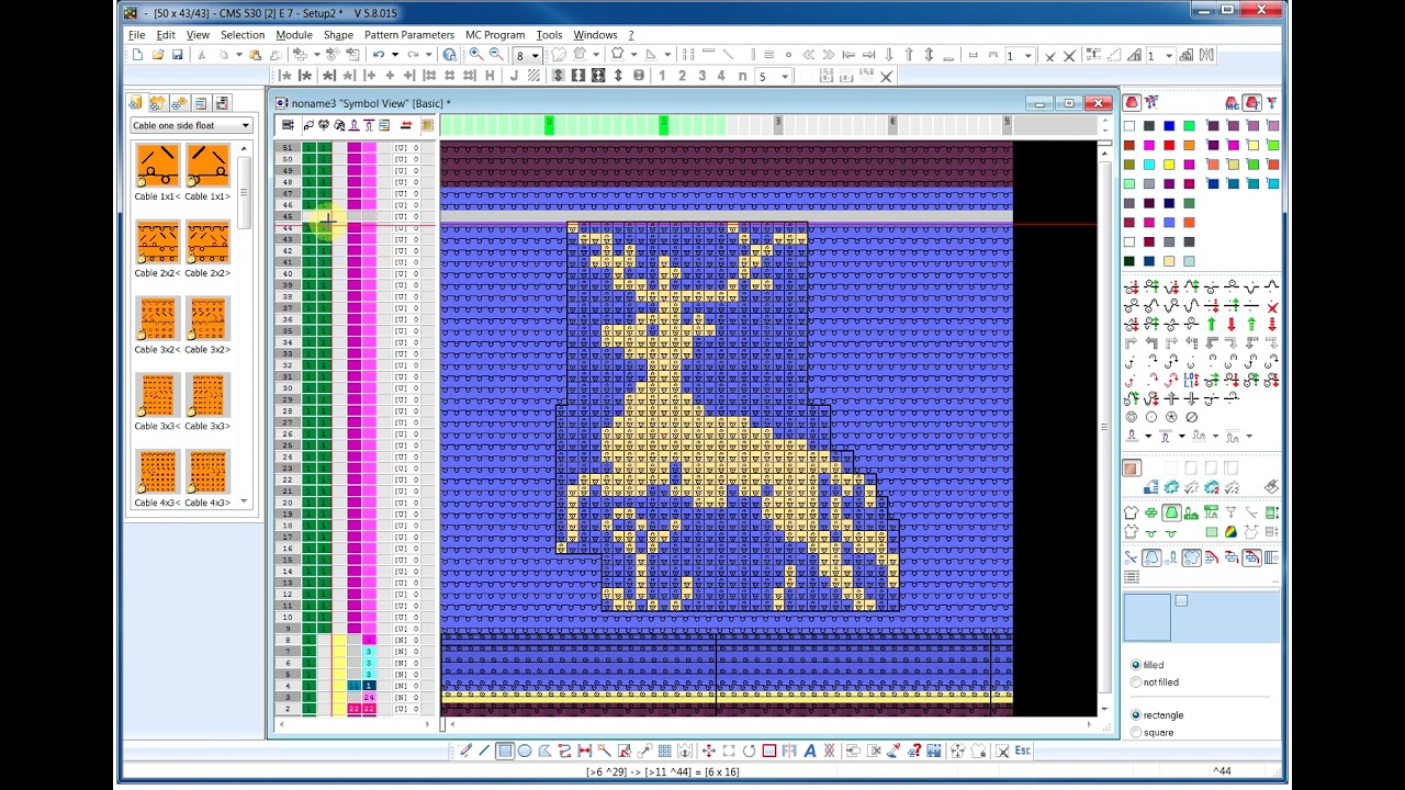 Stoll M1 Plus Jacquard intarsia