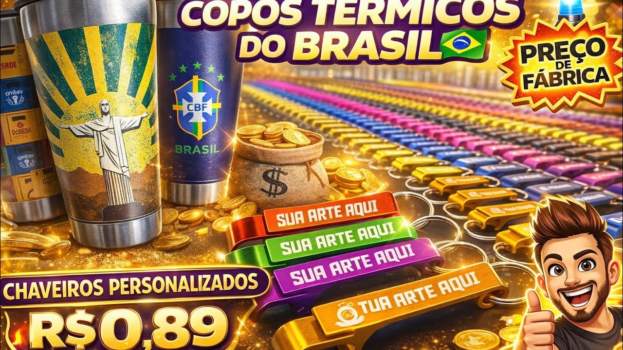 APENAS R$0,89 E O PREÇO DO CHAVEIRO JA COM SUA ARTE PERSONALIZADO DIRETO DO FABRICANTE, R$19,00 COPO