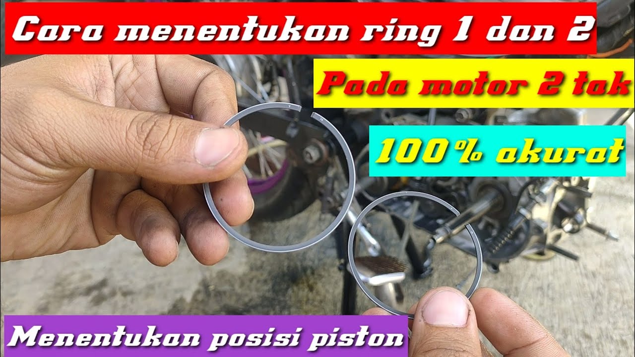 Cara menentukan ring piston 1 dan 2 pada motor 2 tak yamaha F1ZR