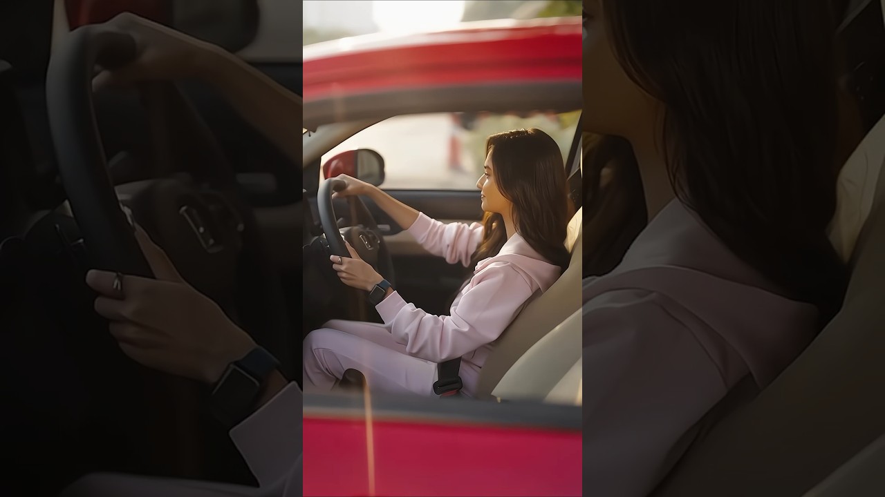 Anushka Sen New Car! 🚗🔥 First Drive Reaction! #anushkasen #shorts