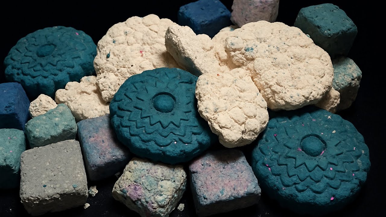 Variety textures, Soft Blocks & Pebble Reforms | Relaxing Chalk Crush ASMR