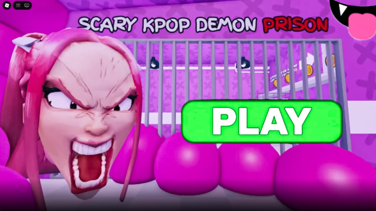 😱Страшный K-pop демон в тюрьме! Новый страшный Roblox (#roblox)