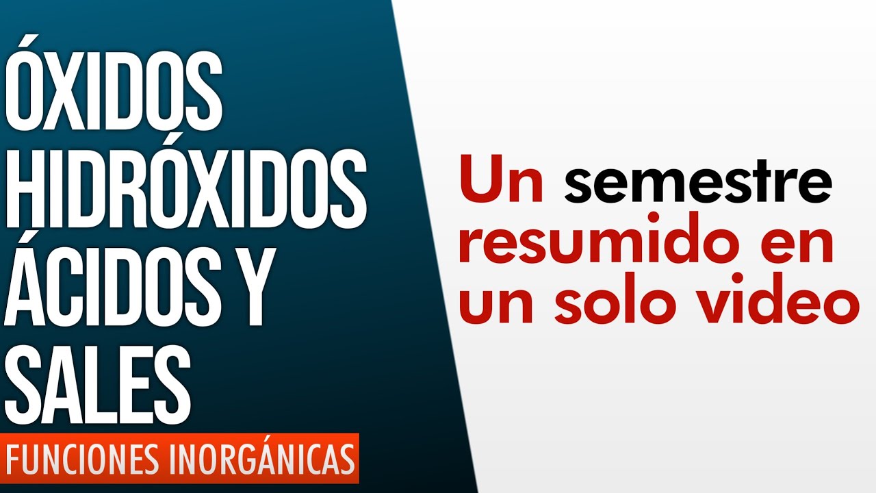 Óxidos, Hidróxidos, Ácidos y Sales | GRAN RESUMEN 🤯