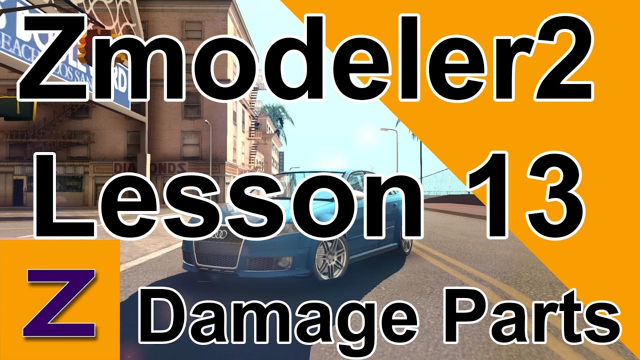 Zmodeler2 - Lesson 13, AUDI RS4 FINISHED! How to make damage parts ( HD with voice )