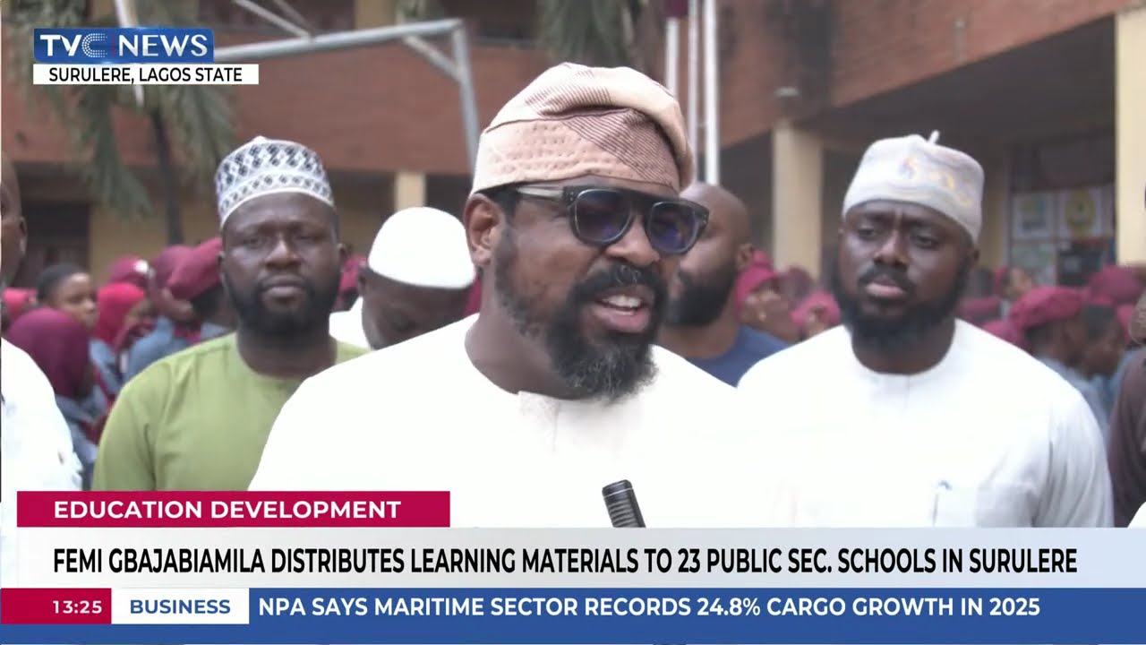 Femi Gbajabiamila Distributes Learning Materials To 23 Public Schools In Surulere