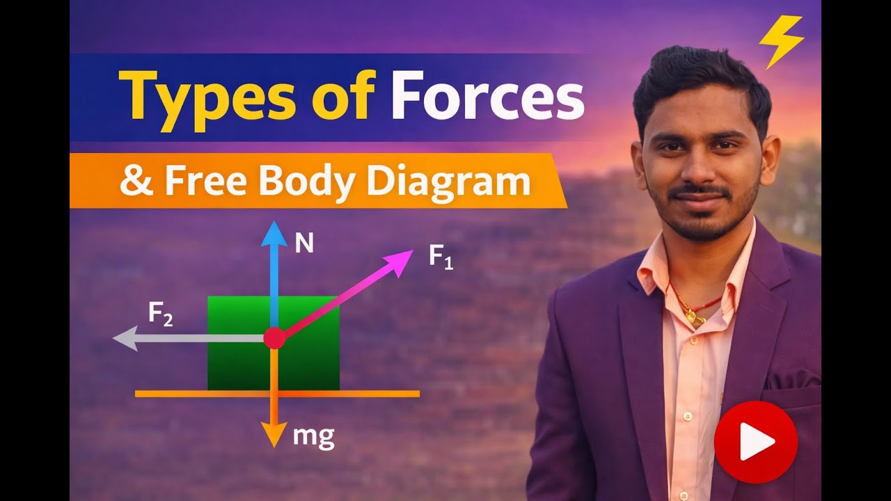 Types of forces & Free body diagram Part 1 ( Newton's laws of Motion) class 11 by Deepak Sir #pysics