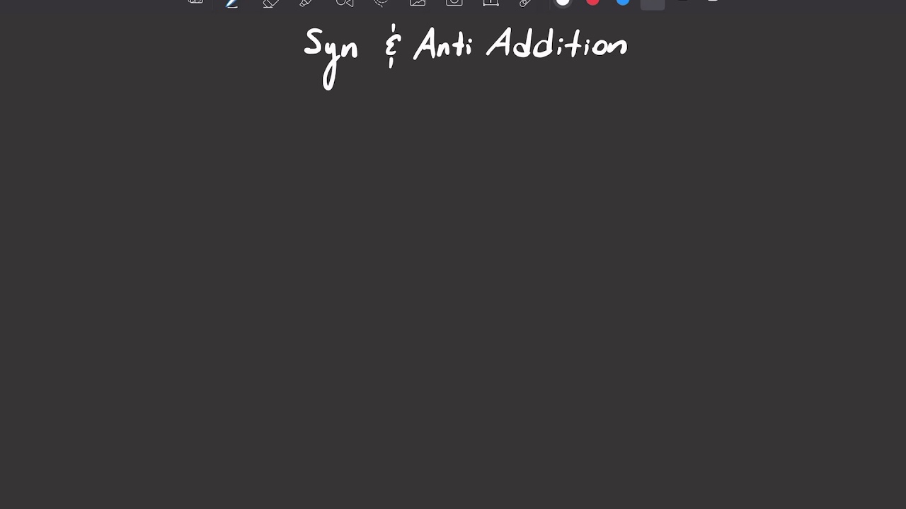 Syn and Anti Addition 1: Intro