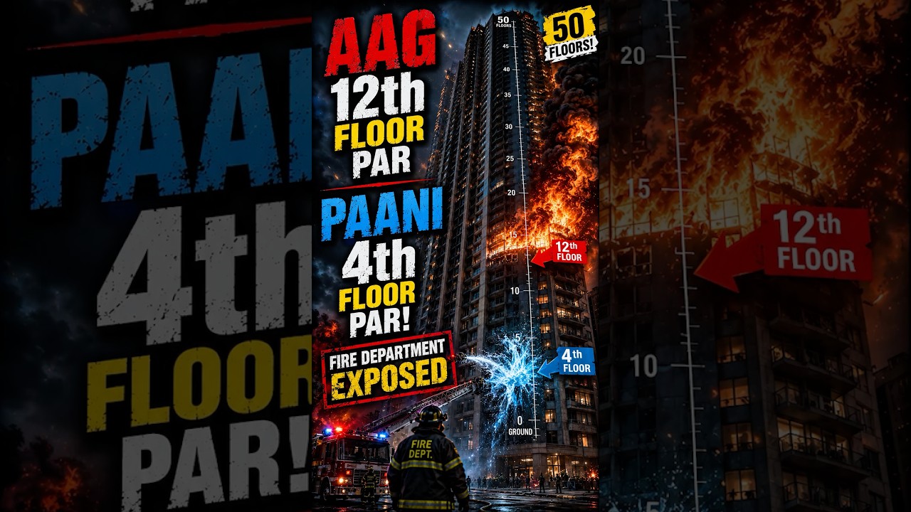 Noida Fire Exposed 12th Floor Par Aag Fire Brigade Bebas High Rise Safety Crisis