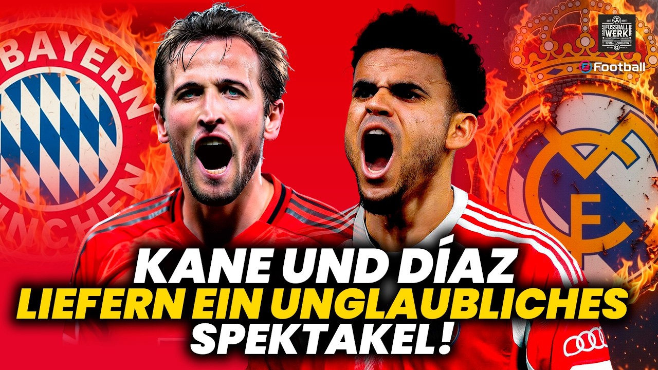 BAYERN MÜNCHEN demoliert REAL MADRID 11:0 – KANE und DÍAZ liefern ein unglaubliches Spektakel!