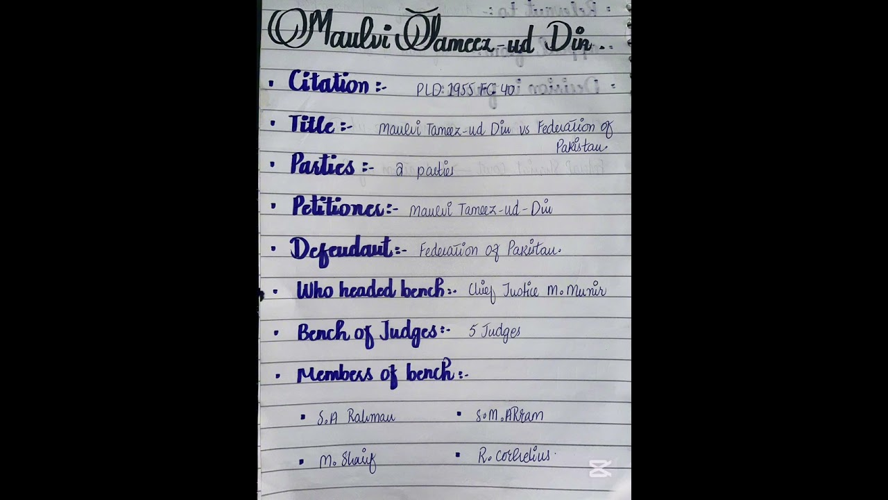 HOW TO ATTEMPT CONSTITUTIONAL CASE | MAULVI TAMEEZ UD DIN CASE | PLD 1955 FC 40 | LEADING CASES |
