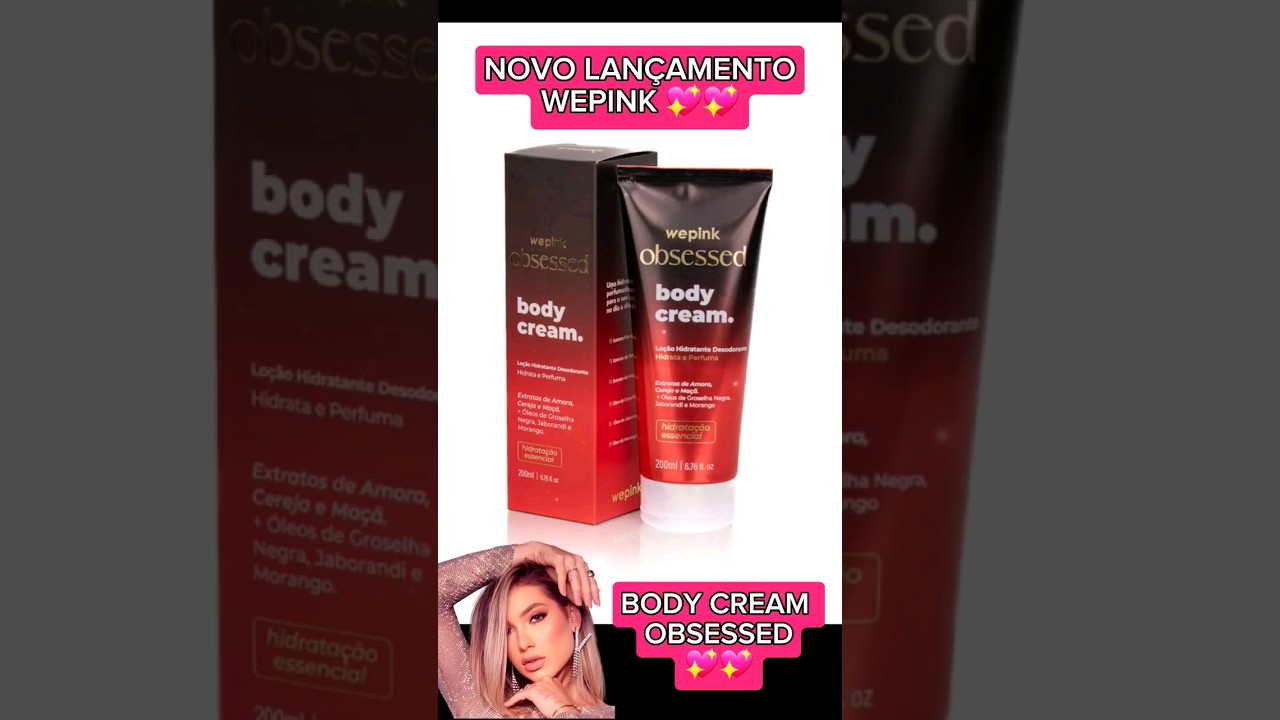 BODY CREAM OBSESSED E VF AQUA 💗 | LAN&Ccedil;AMENTO WEPINK #wepink #obsessed #virginia #shorts #viral #fyp