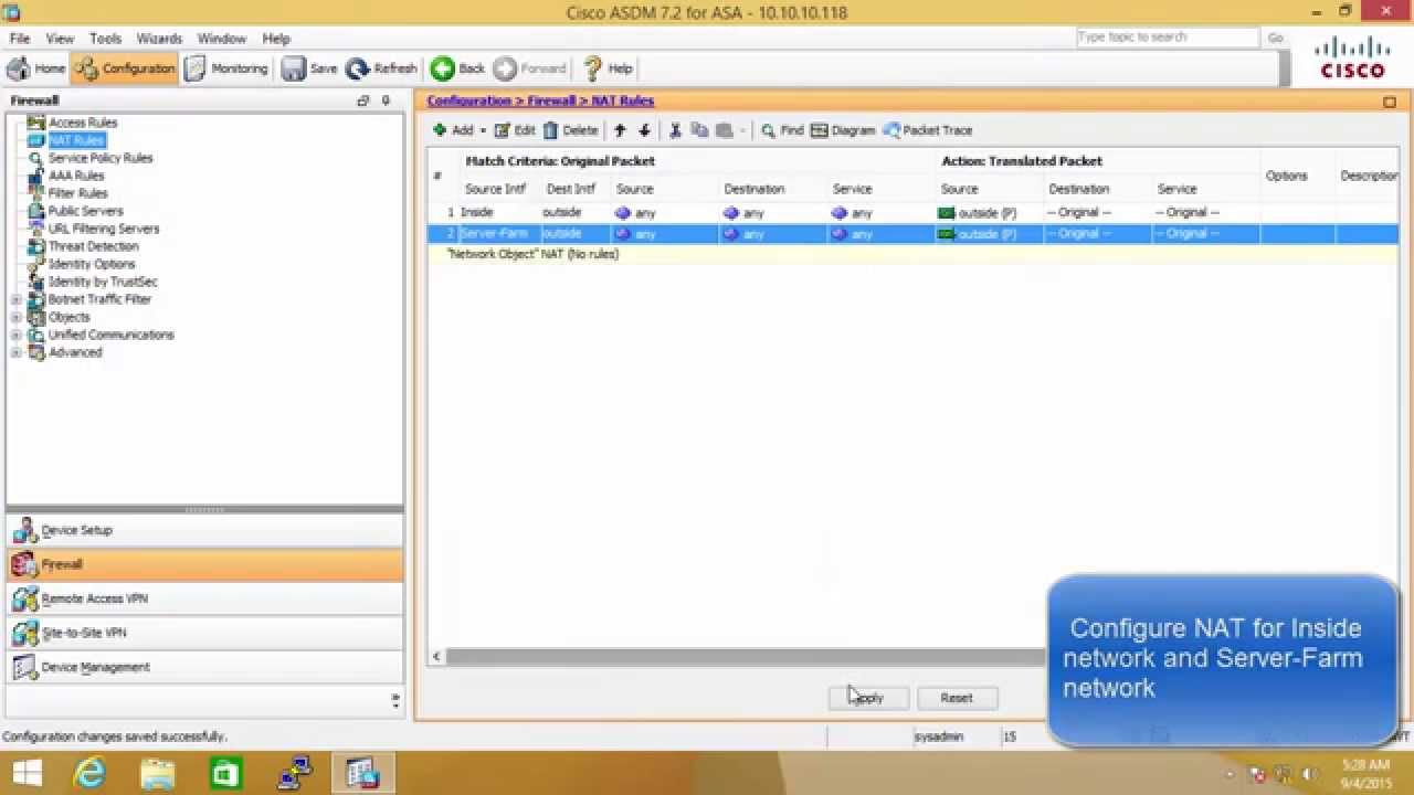 Cisco ASA Part 3: Configuring Firewall Access Rules