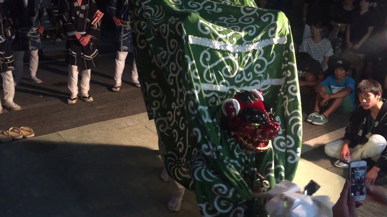 新潟県村上市七夕祭り 小國町 獅子舞