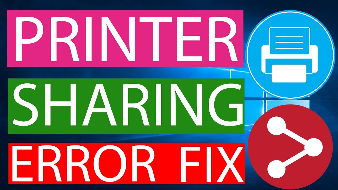 How to Fix Printer Sharing Error