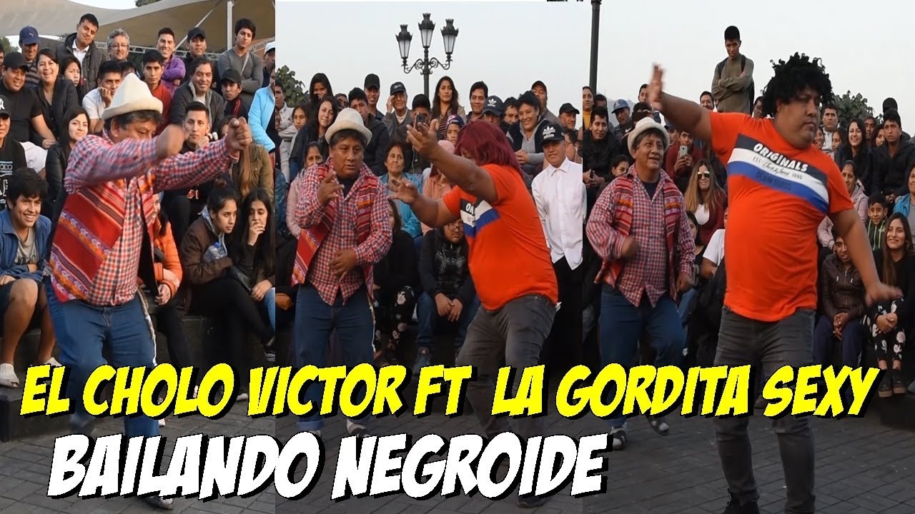 El Cholo Victor Bailando Negroide y Huayno con la Gordita Sexy - Comicos Ambulantes 2019