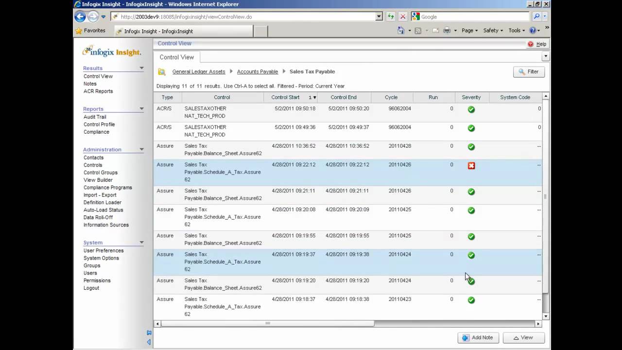 Infogix Insight Controls Monitoring