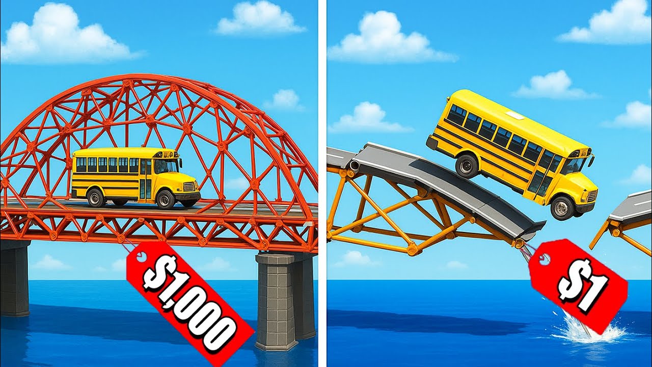 جسر ب1$ مقابل جسر 1000$ | Poly Bridg 3