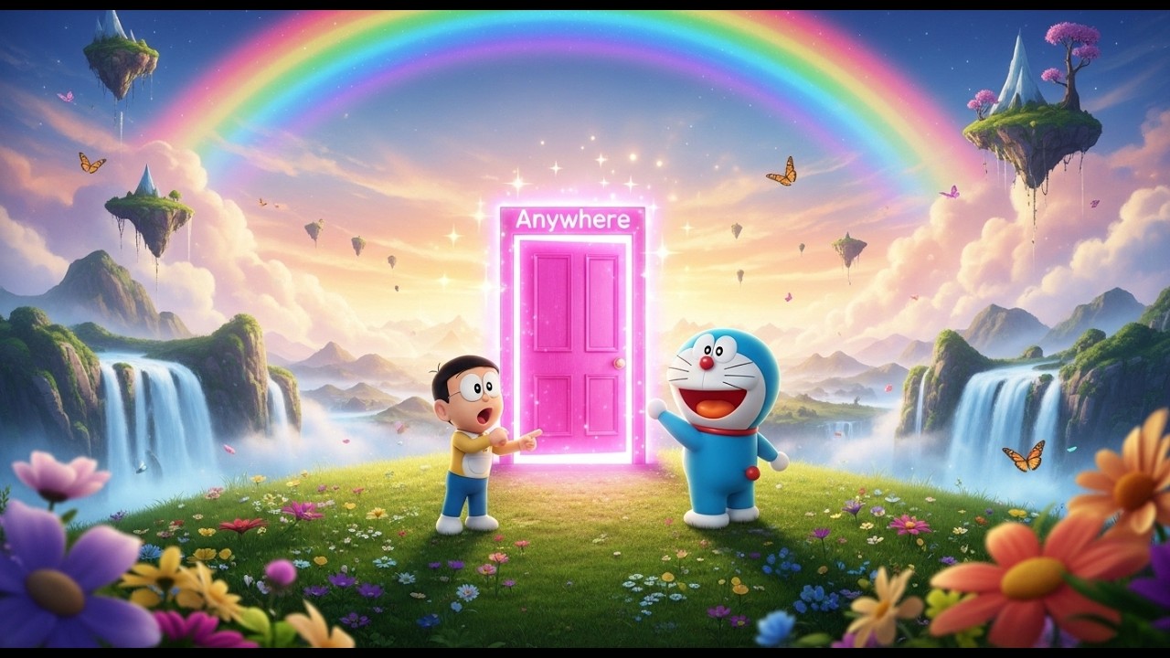 😱 A Door to Anywhere! Doraemon & Nobita Magical Journey 🚪🌍