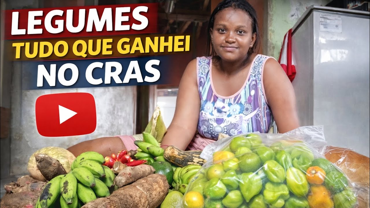 GENTE 😱 OLHA TUDO QUE EU GANHEI NO CRAS! NÃO ESPERAVA VIR TANTA COISA ASSIM! 🥬🍌🍠