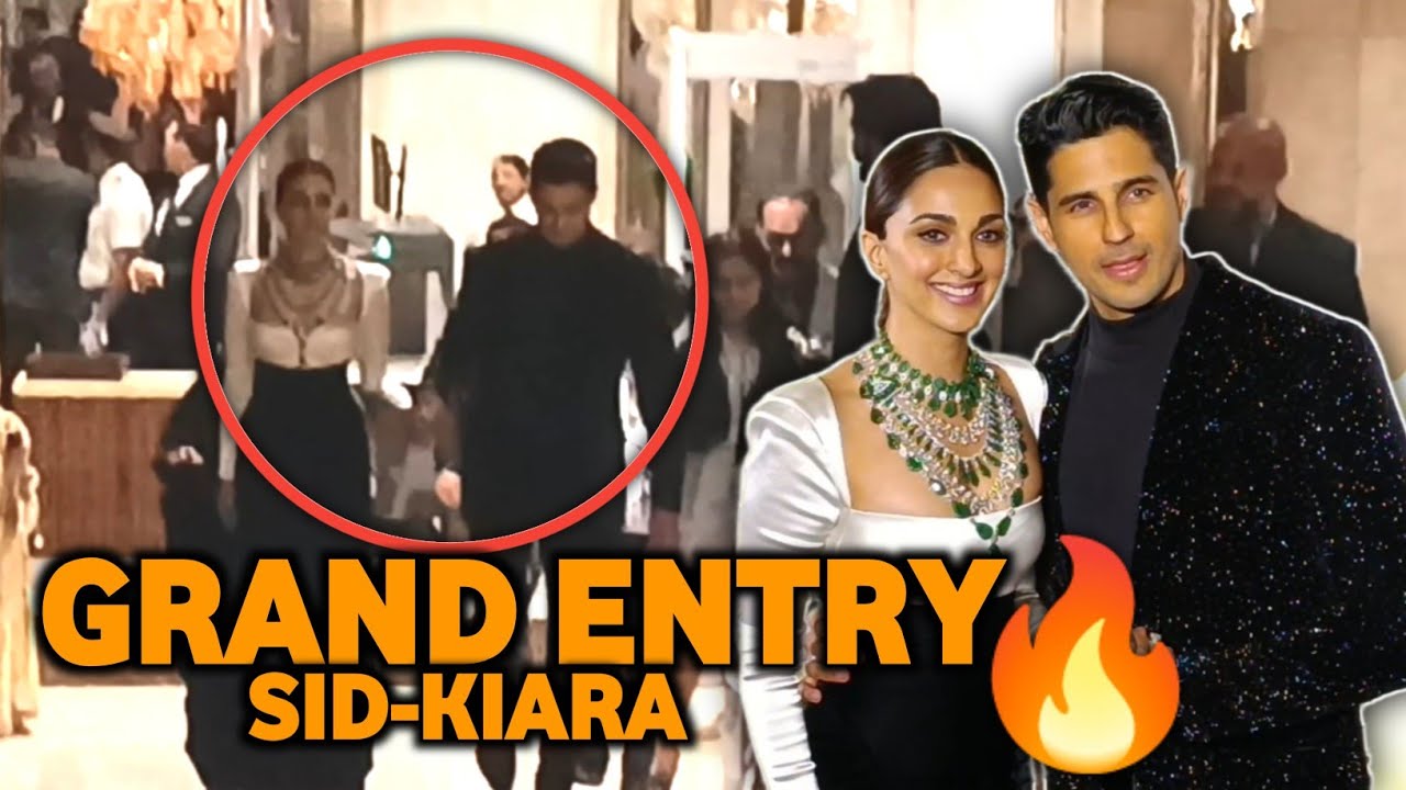 GRAND ENTRY of Sid-Kiara at their Wedding Reception (First Video)  #sidkiara #sidkiarawedding #viral