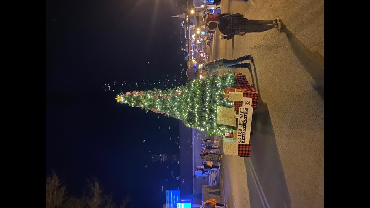 Zero turn mower Christmas tree parade float