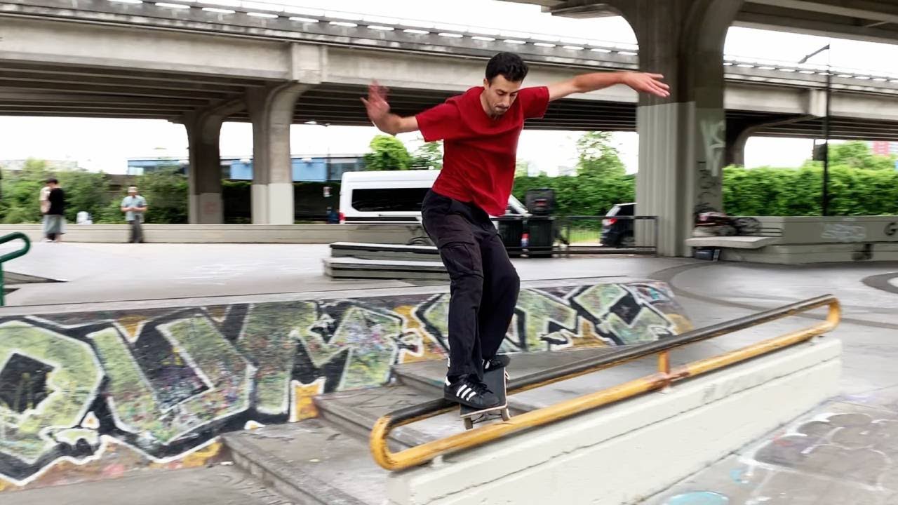 Skate this famous street plaza with friends