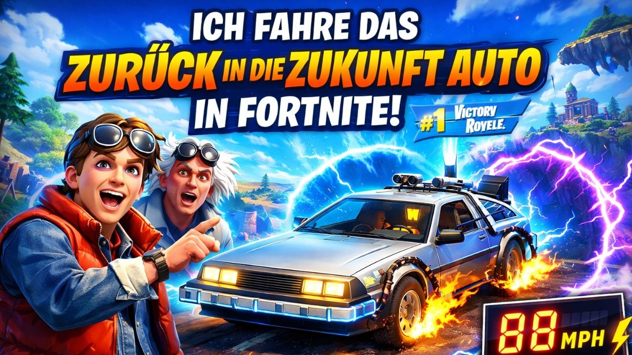 Ich fahre mit einem zurück in die Zukunft Auto in Fortnite - Fortnite | Standogaming