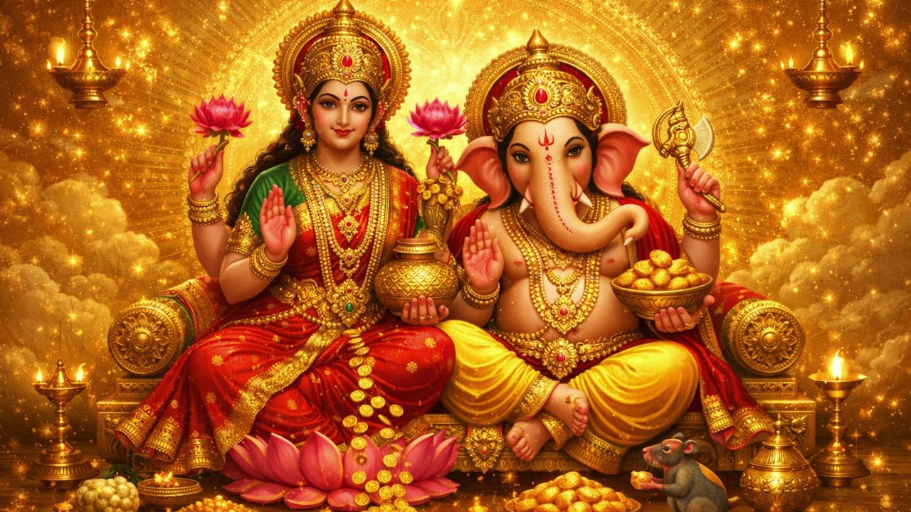 POWERFUL MANTRA FOR LUCK AND ABUNDANCE - OM MAHALAKSHMI NAMO NAMAH #lakshmi #ganesha #mantra