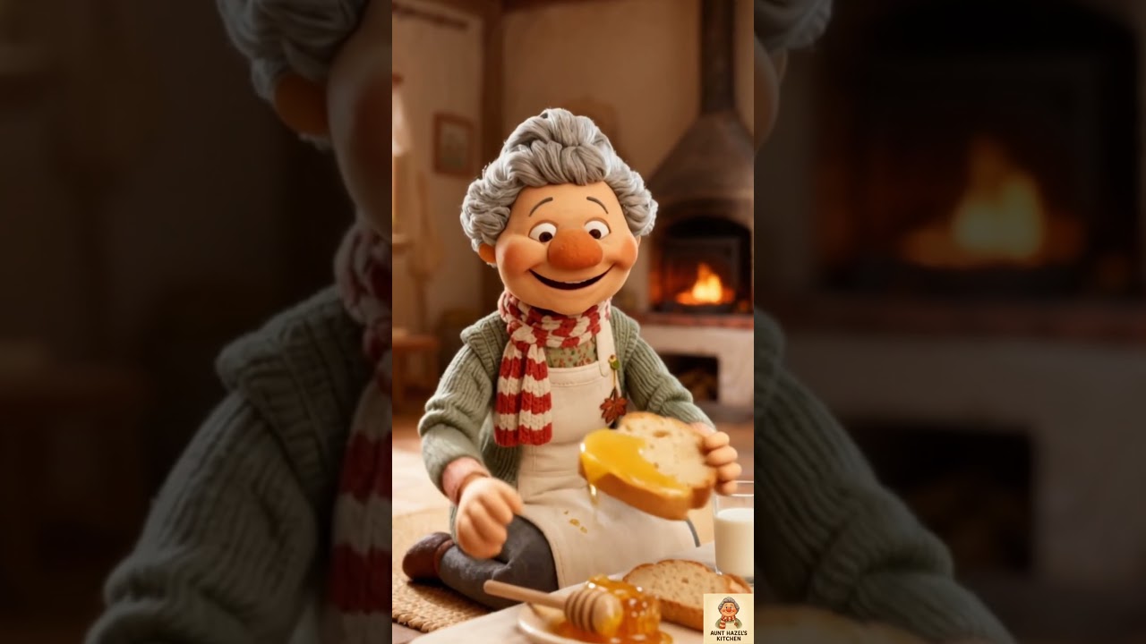 Grandma's Fresh Milk and Honey Bread 🍯🥛 | Traditional Village Morning ASMR  #animation#anime #funny