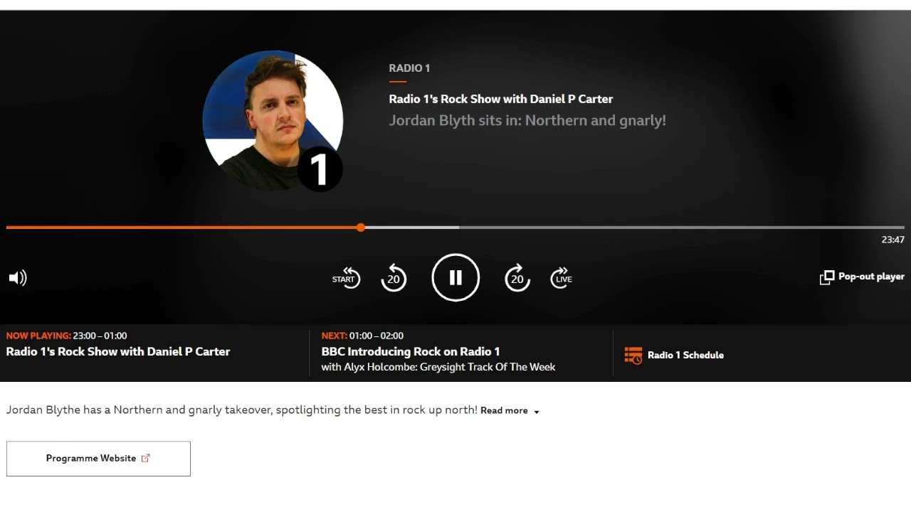 Nxdia on BBC Radio 1's Rock Show with Daniel P Carter