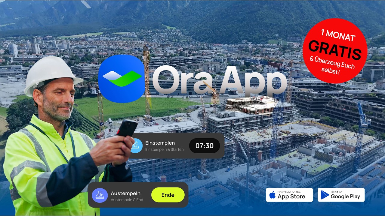 Ora App: Zeiterfassung für Schweizer Bauunternehmen