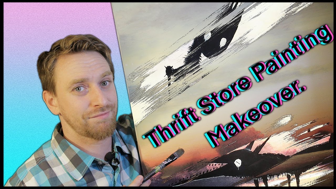 Thrift Store Painting Makeover