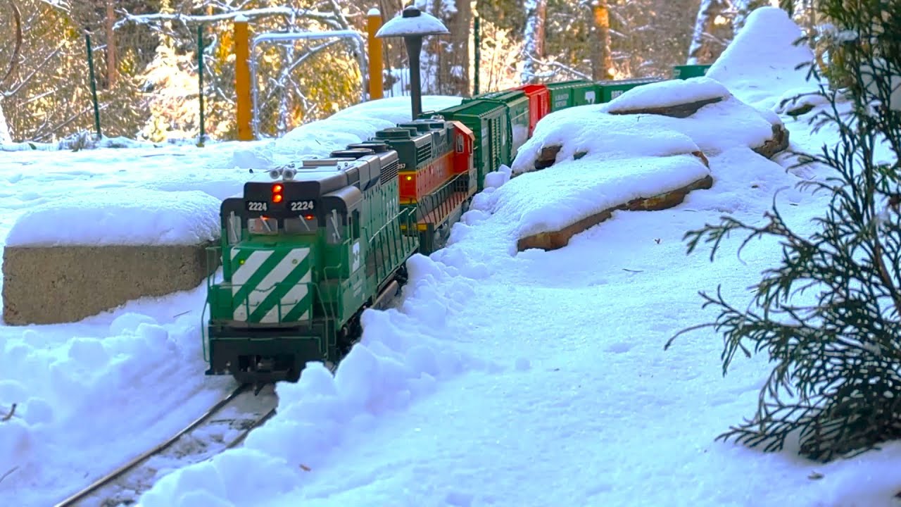 Snow Day on the G Scale Garden Railway ❄️❄️❄️