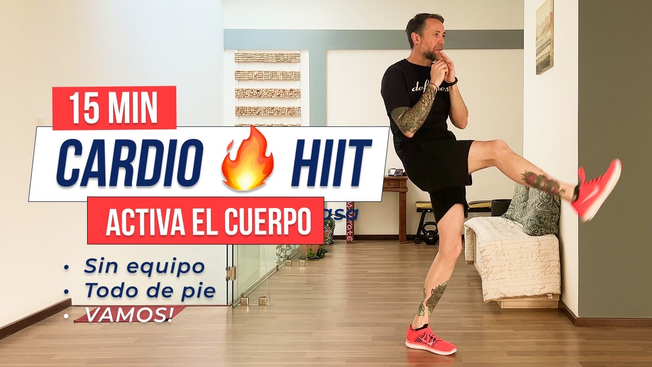 15 MIN CARDIO HIIT 🔥 Rutina Balanceada | En Casa, Sin Equipo
