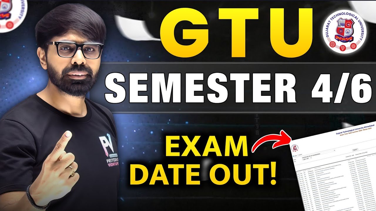 SEM 4 & 6 🌟 UNIVERSITY EXAM TIMETABLE DECLARED👍 GTU 🎯 BE READY 📅 PRIYESHSIR