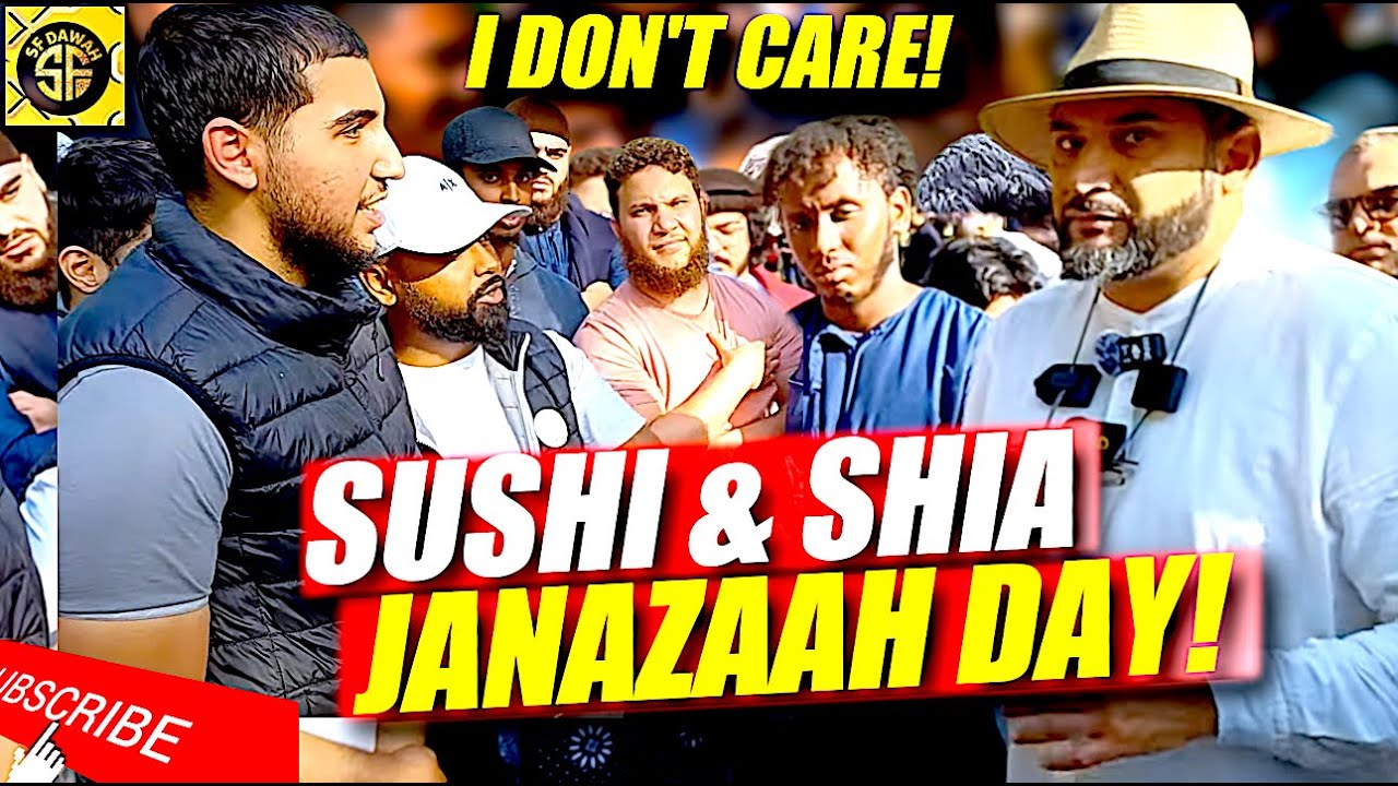 Sushi & Shia JANAAZAH D@y! Adnan Rashid Speaker's corner