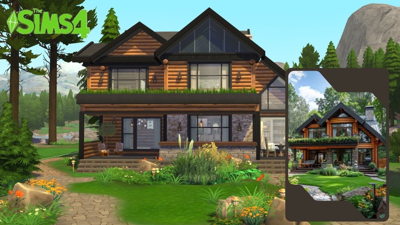 Cabaña moderna Pinterest/Sims4/No CC (ASMR)