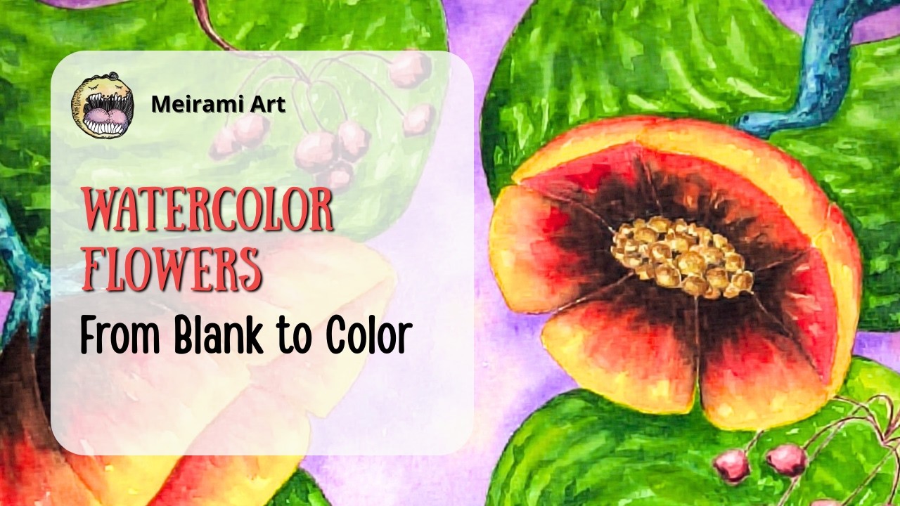 Tulip Garden | Watercolor Time-lapse Painting (Fantasy Botany)