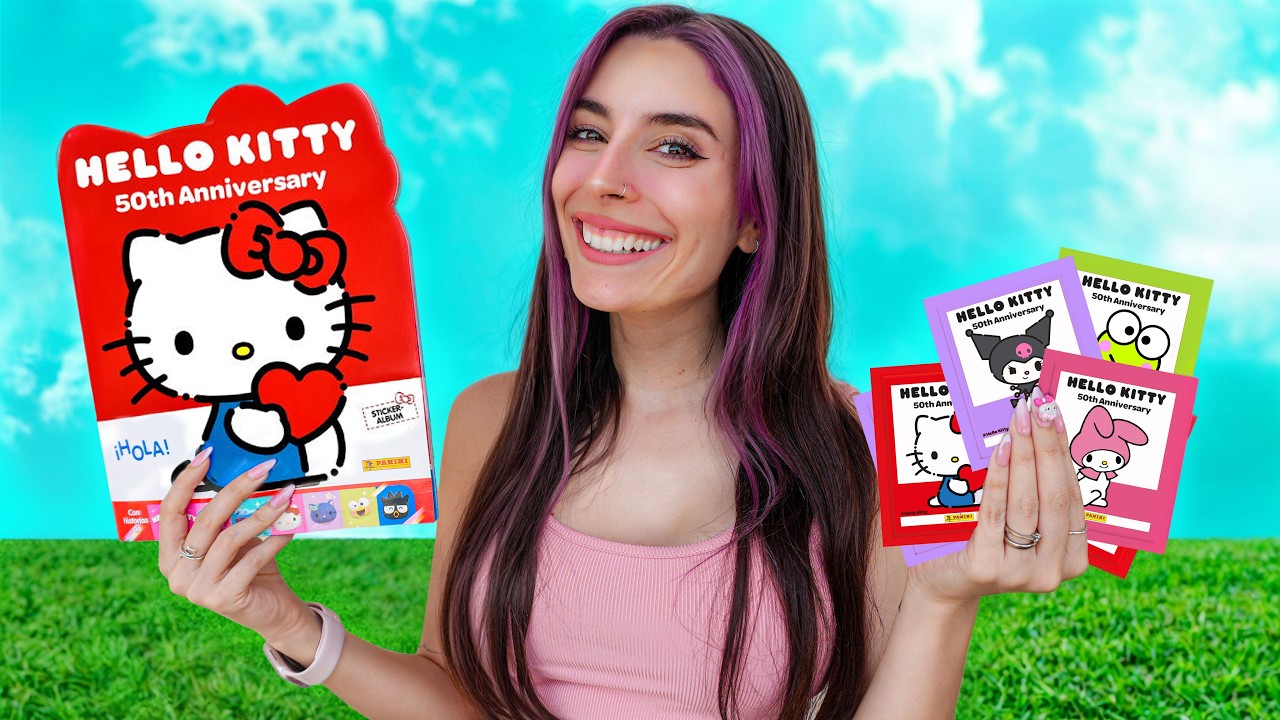 COMPLETANDO EL ALBUM DE FIGURITAS DE HELLO KITTY POR 24 HORAS