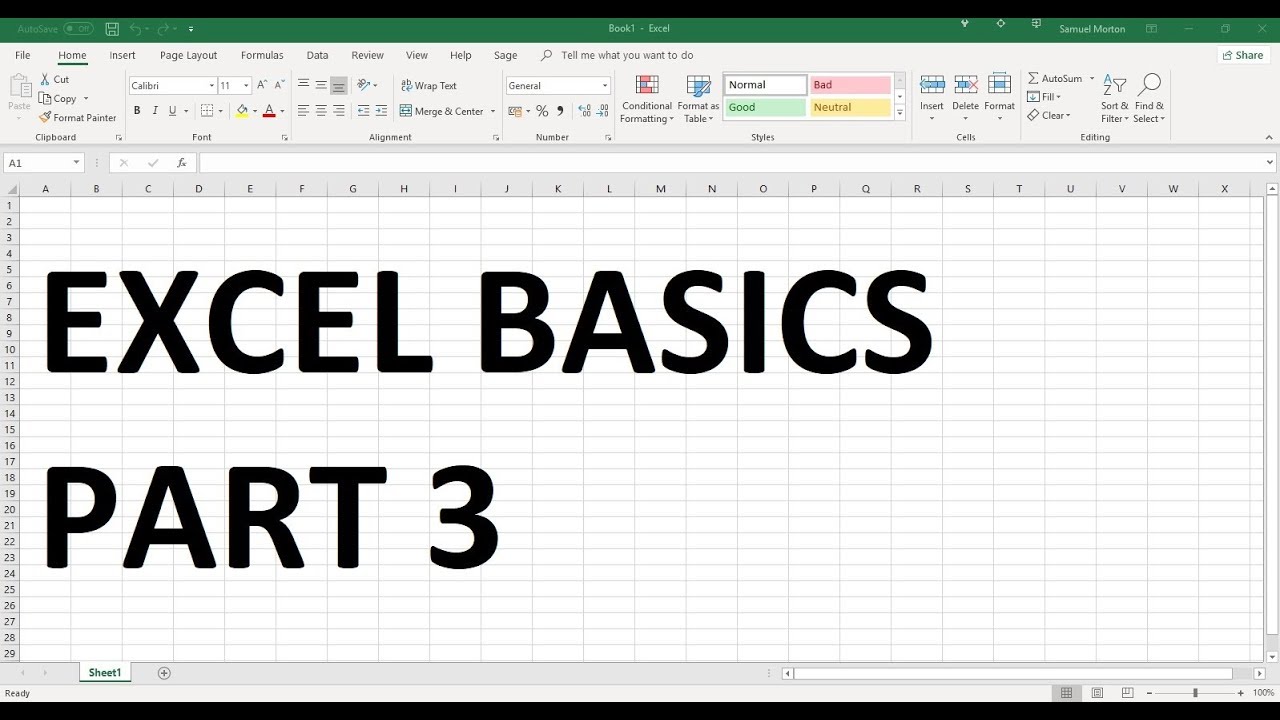 Основы Excel — Бесплатный урок — Часть 3