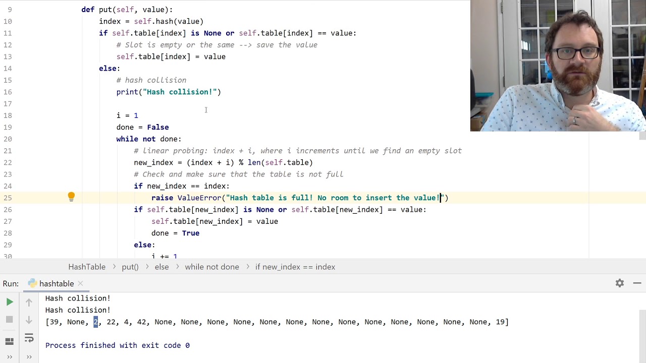 Hash Table   Probing Code