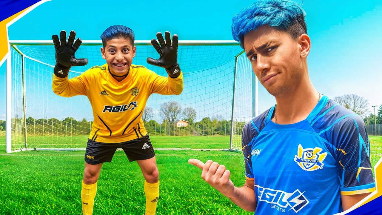 O P&Eacute; DE FERRO VIROU GOLEIRO?! *ele ficou muito bravo!