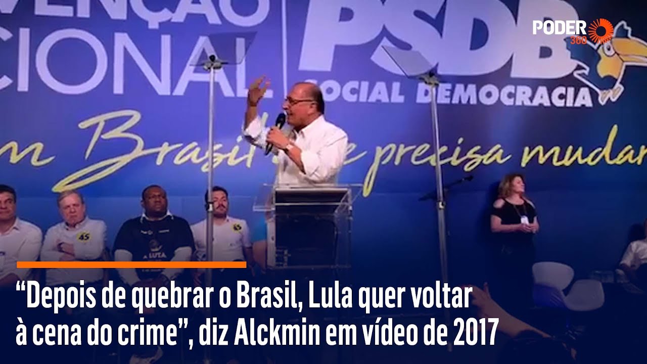 “Depois de quebrar o Brasil, Lula quer voltar à cena do crime”, diz Alckmin em vídeo de 2017