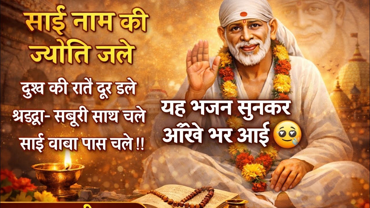 साईं नाम की ज्योति जले | Sai Baba Emotional Bhajan 😢 | यह भजन सुनकर आँखे भर आई | Shraddha Saburi
